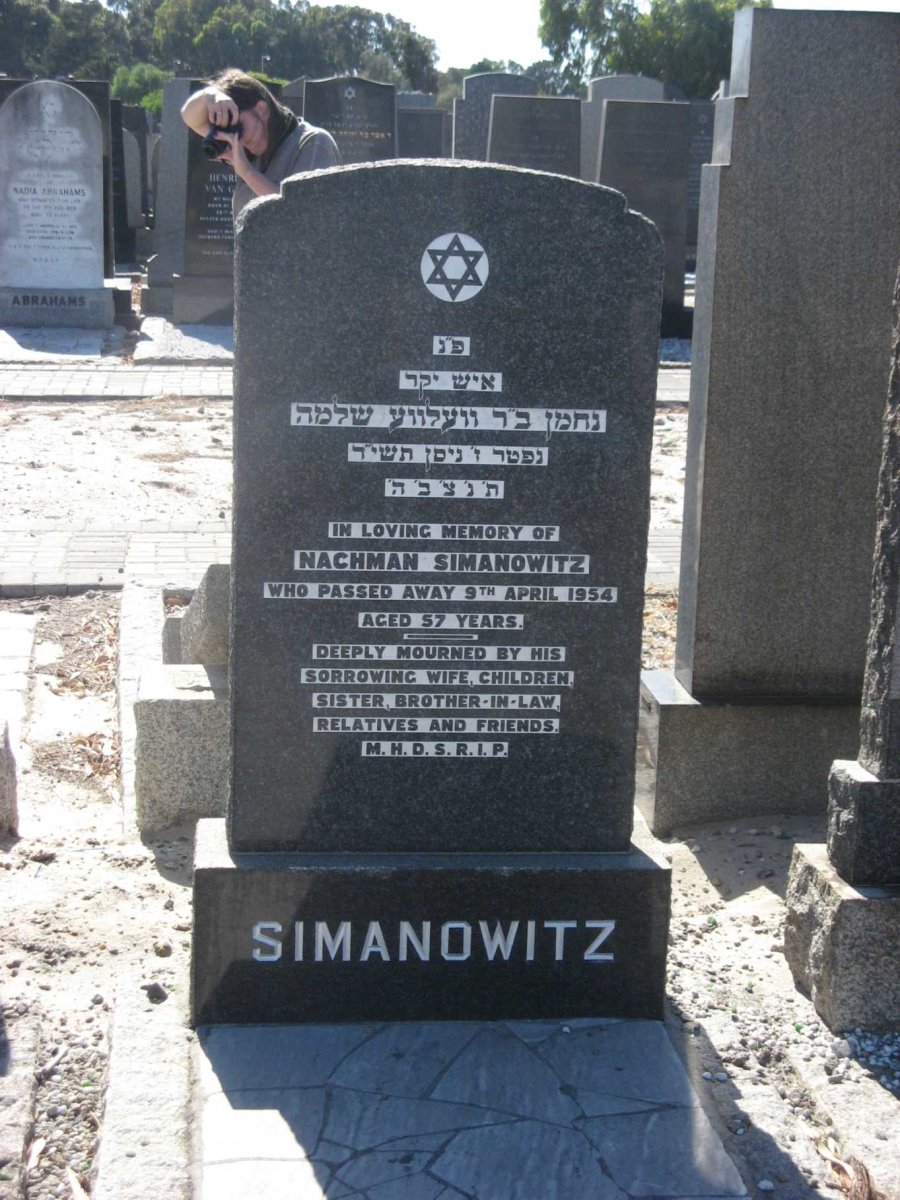 SIMANOWITZ Nachman -1954
