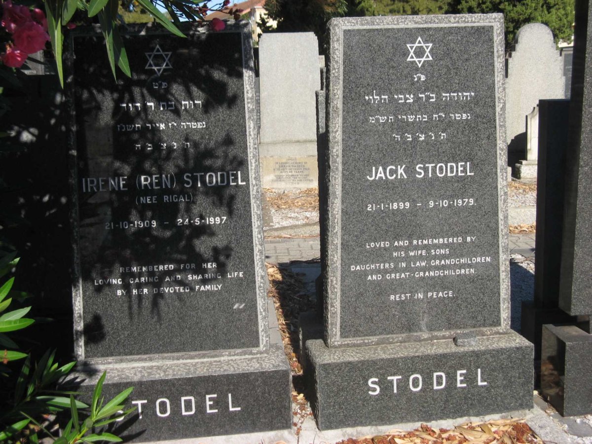 STODEL Jack 1899-1979 &amp; Irene RIGAL 1909-1997