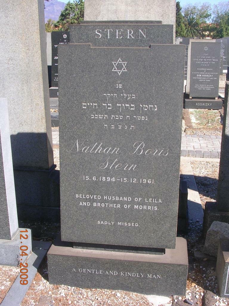 STERN Nathan Boris 1894-1961