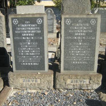 ZIEVE Moses -1943 &amp; Freda -1958