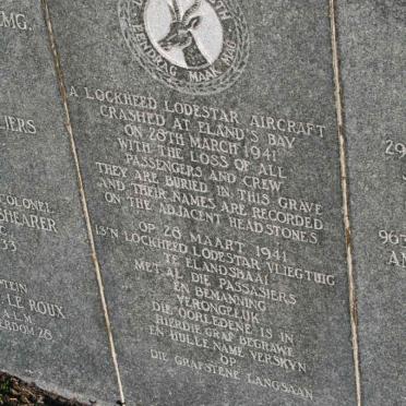 3. Commemorative Headstone for Lockheed Lodestar Fatalities