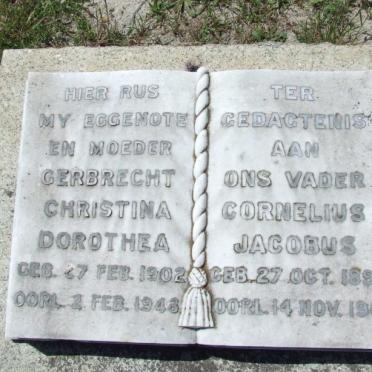 ? Cornelius Jacobus 1897-1961 &amp; Gerbrecht Christina Dorothea 1902-1948