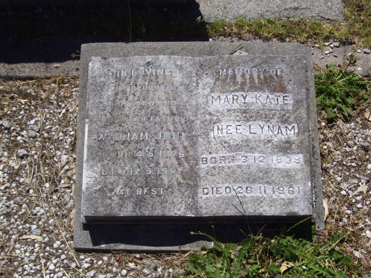? William John 1876-1957 &amp; Mary Kate LYNAM 1898-1961