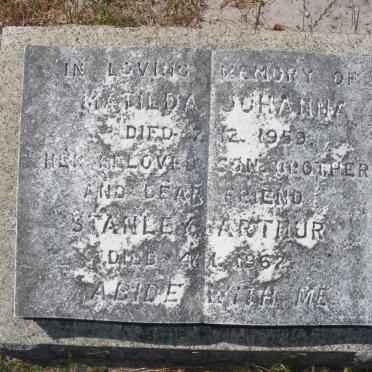 ? Stanley Arthur -1967 &amp; Matilda Johanna -1959