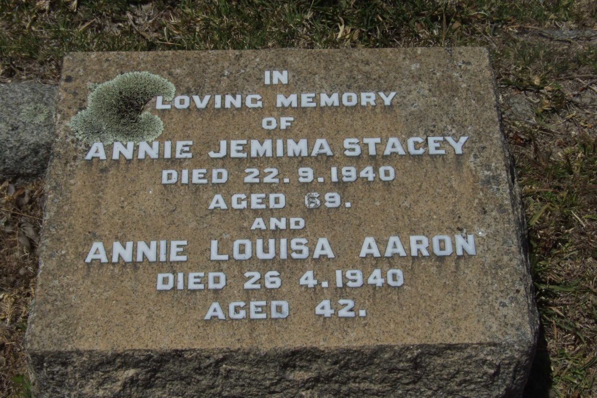 AARON Annie Louisa -1940 :: STACEY Annie Jemima -1940