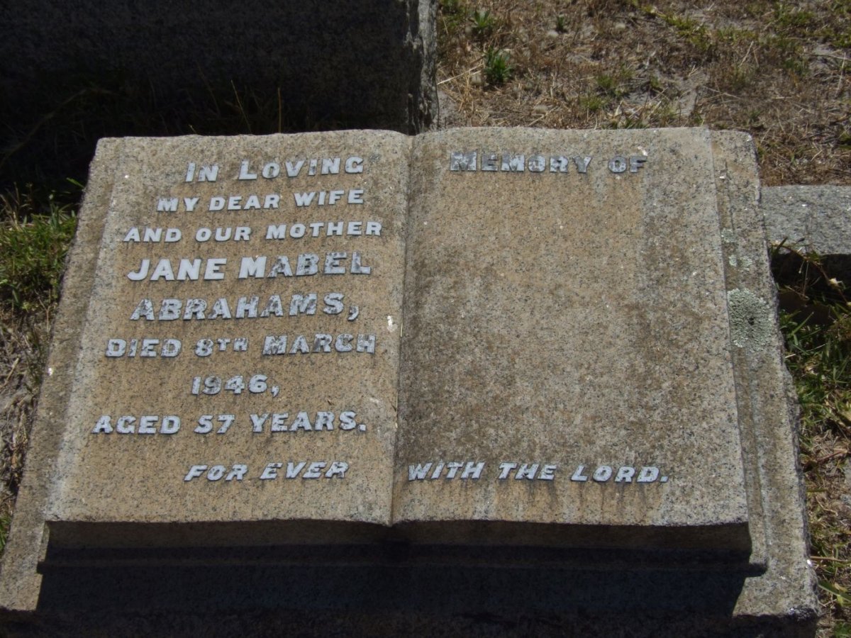 ABRAHAMS Jane Mabel -1946