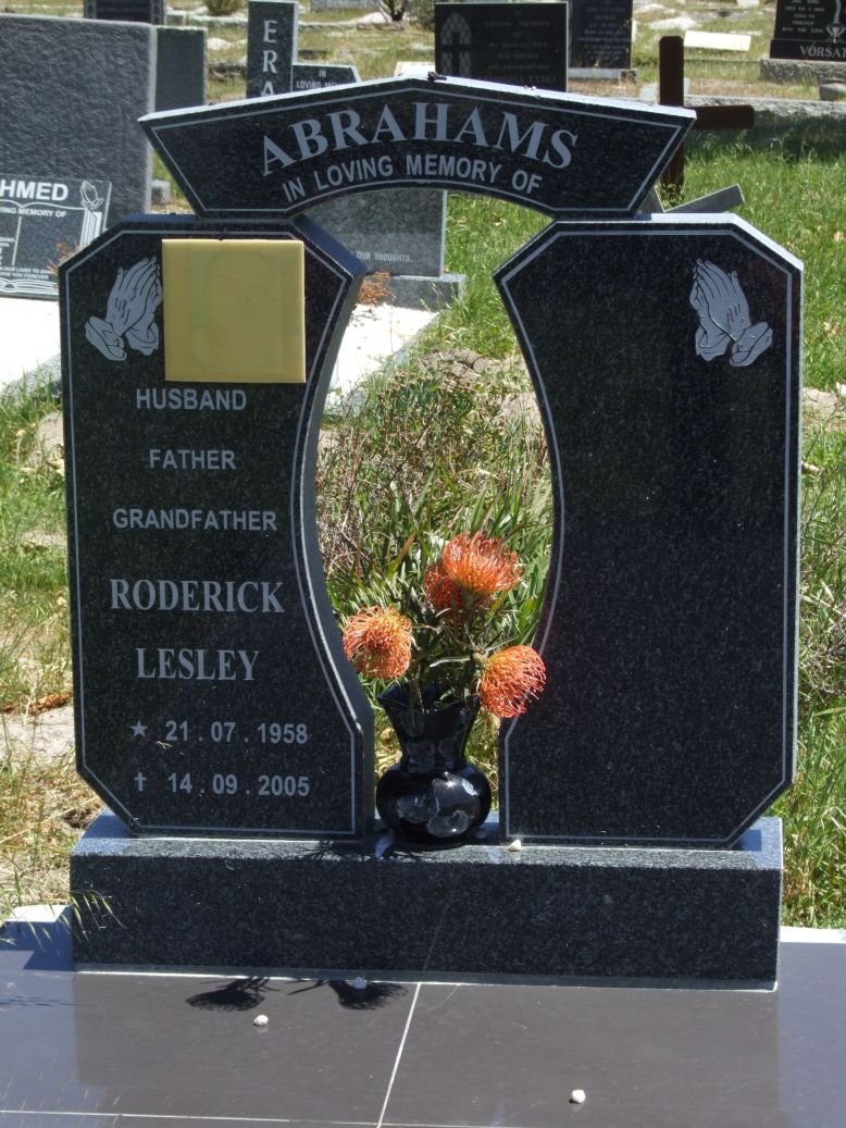 ABRAHAMS Roderick Lesley 1958-2005