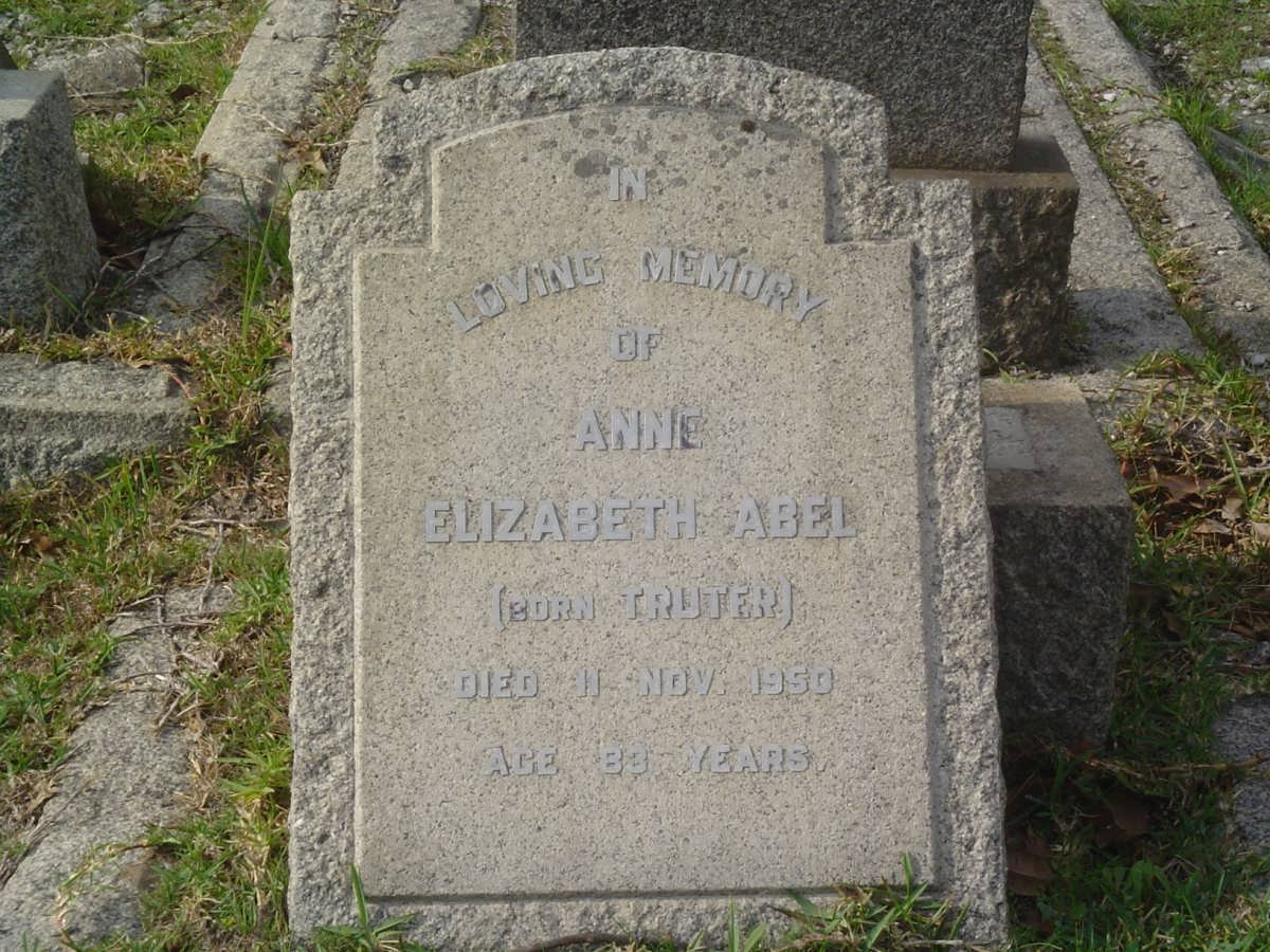 ABEL Anne Elizabeth nee TRUTER -1950