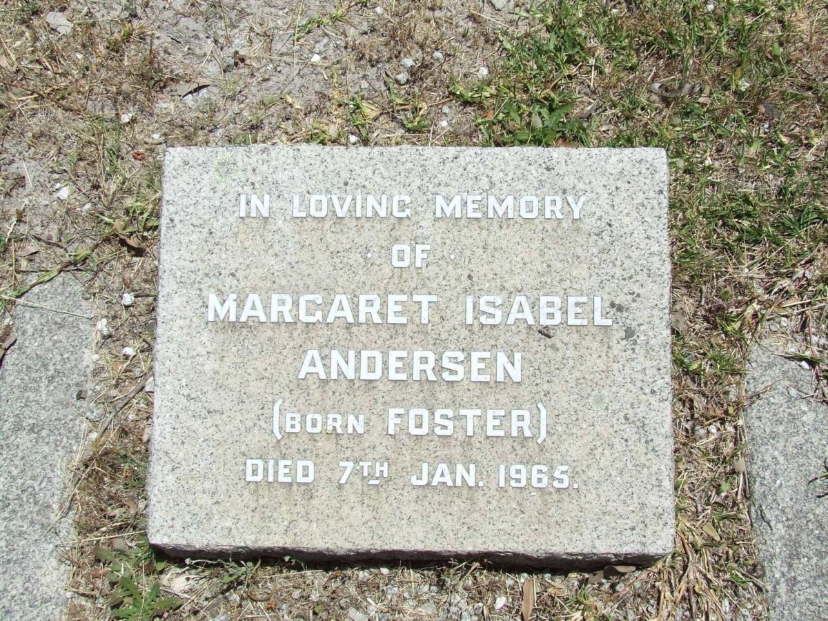 ANDERSEN Margaret Isabel nee FOSTER -1965