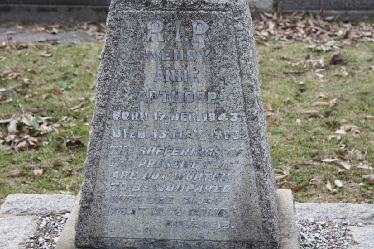 APTHORP Wendy Anne 1943-1963