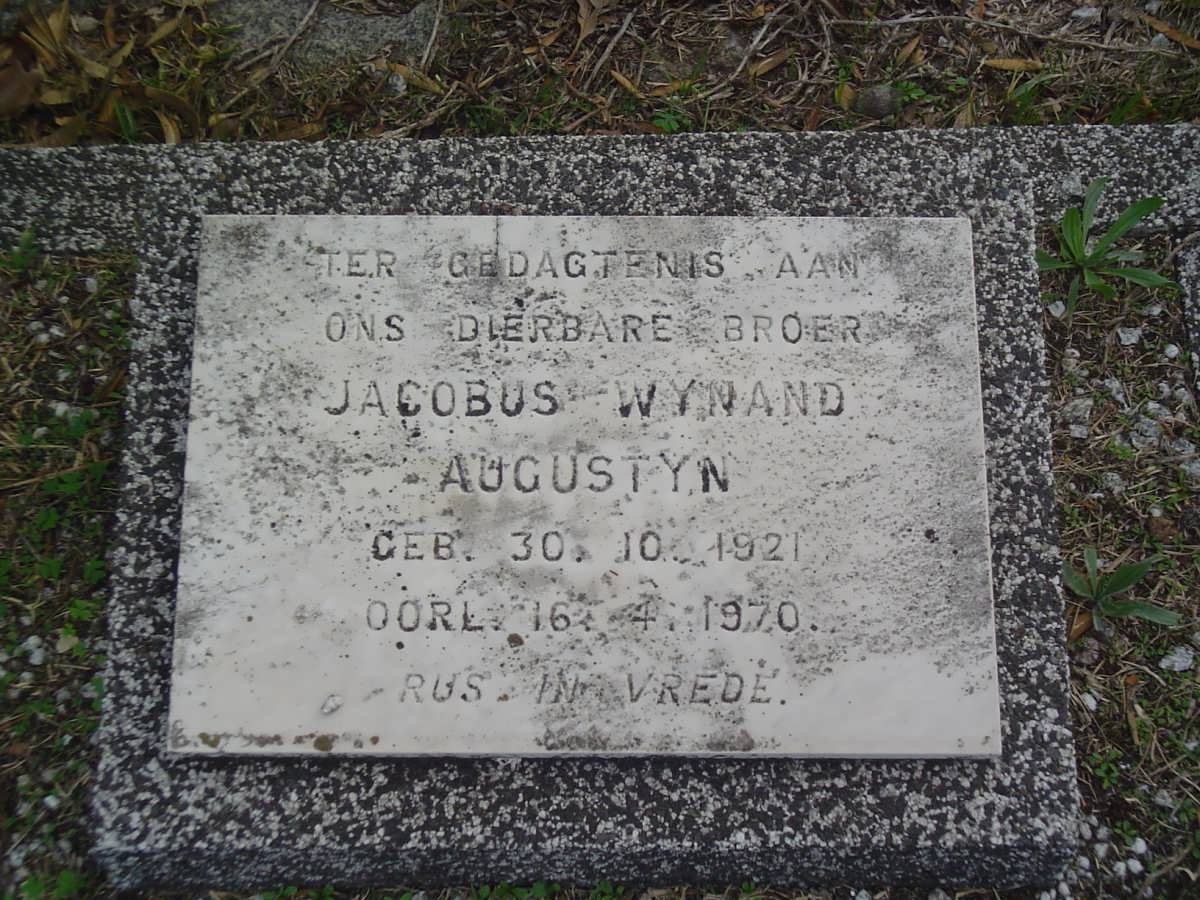 AUGUSTYN Jacobus Wynand 1921-1970