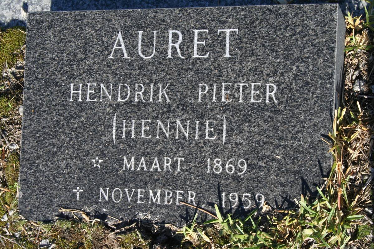 AURET Hendrik Pieter 1869-1959