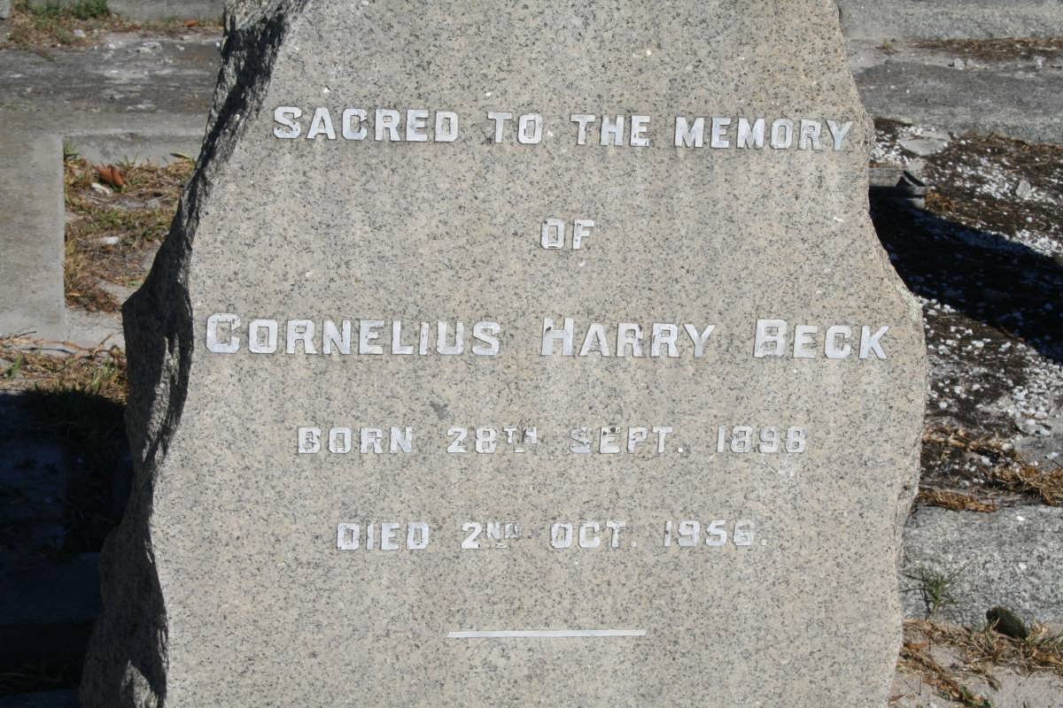 BECK Cornelius Harry 1898-1956