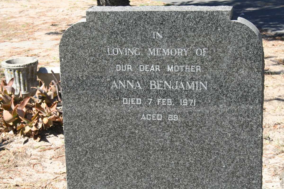 BENJAMIN Anna -1971