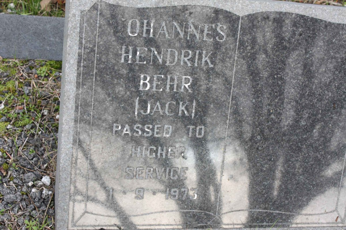 BEHR Johannes Hendrik  -1973