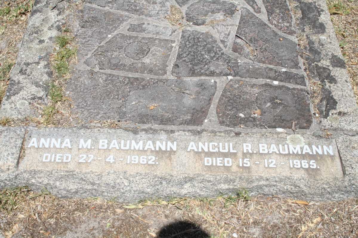 BAUMANN Angul R. -1965 &amp; Anna M. -1962