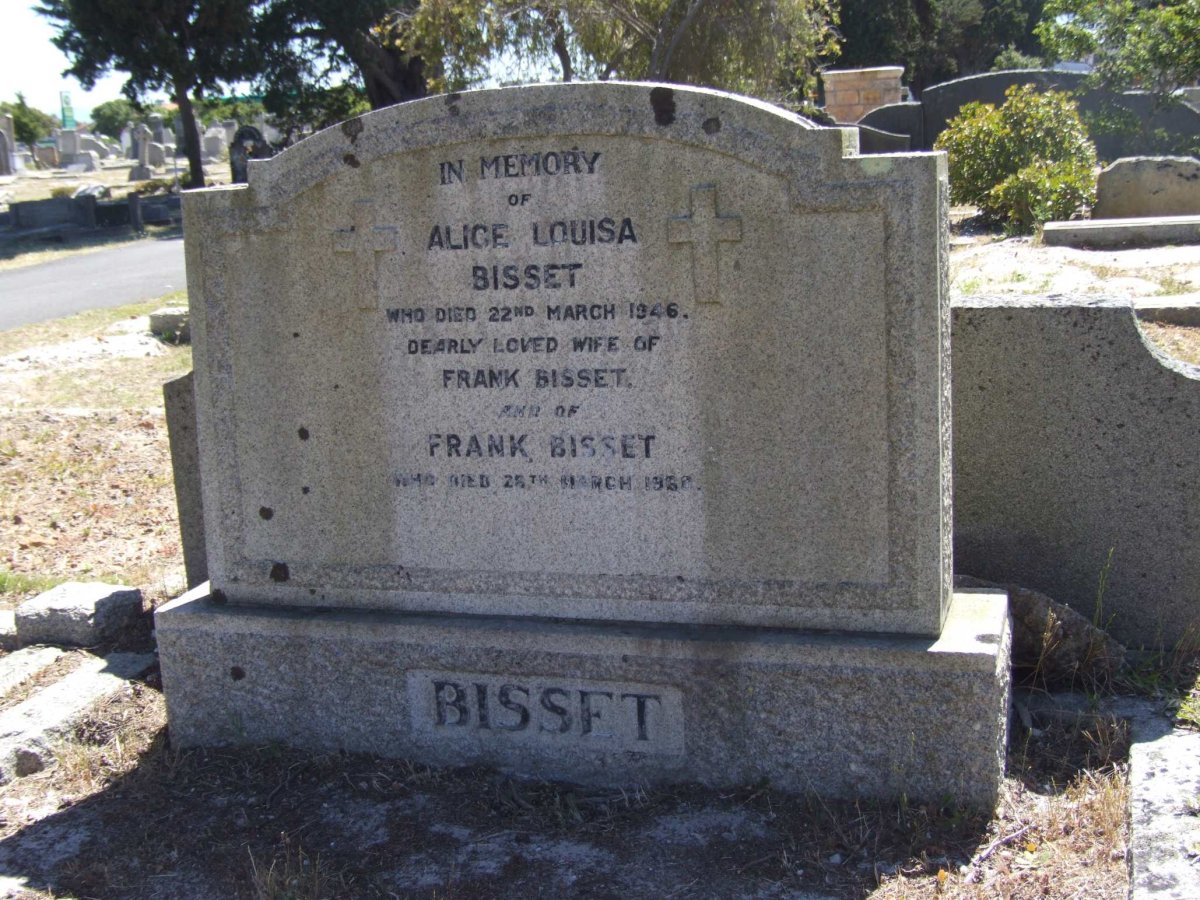 BISSET Frank &amp; -1960 &amp; Alice Louisa -1946