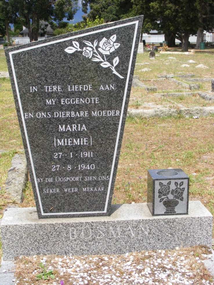 BOSMAN Maria 1911-1940