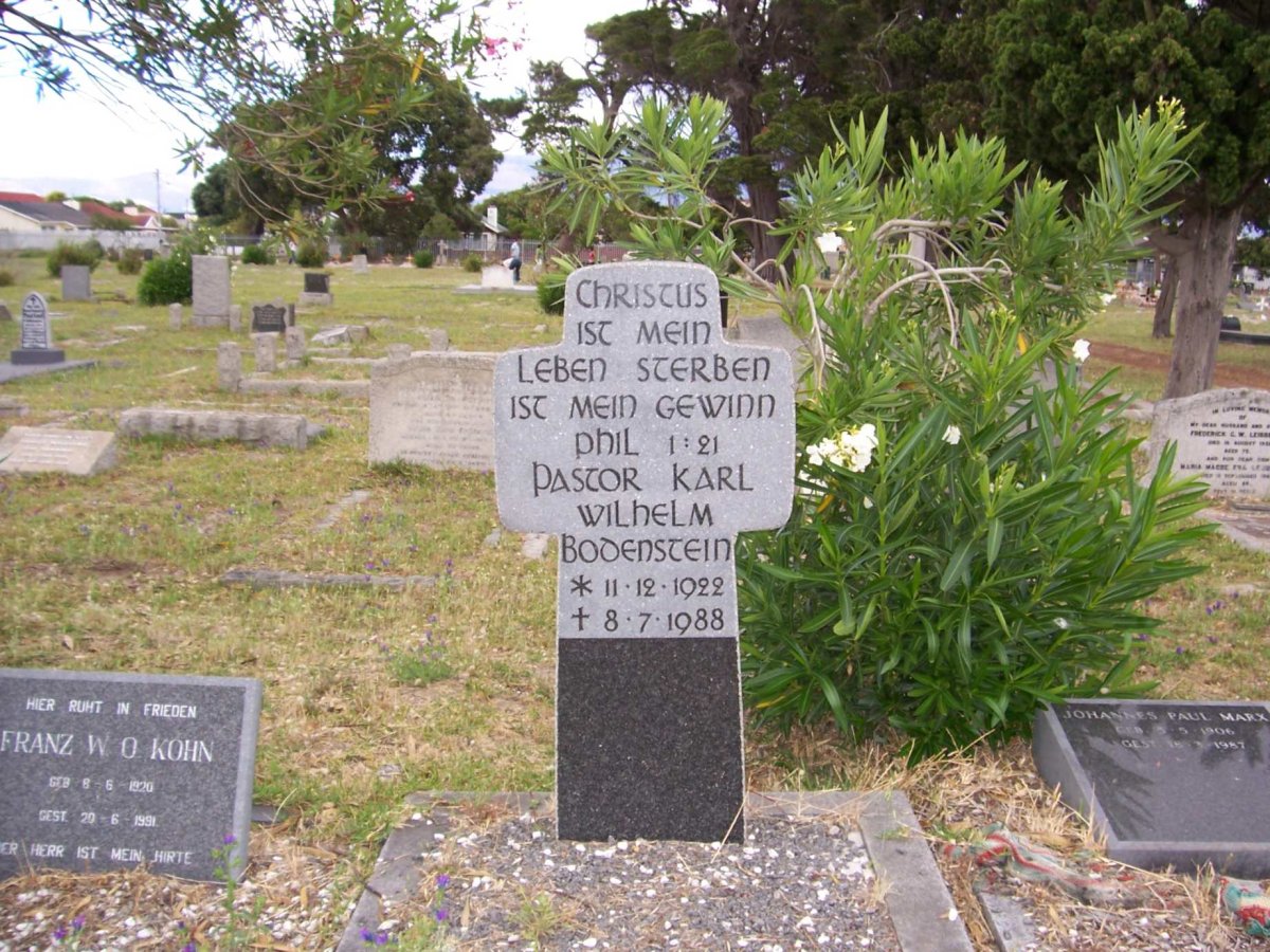 BODENSTEIN Karl Wilhelm 1922-1988