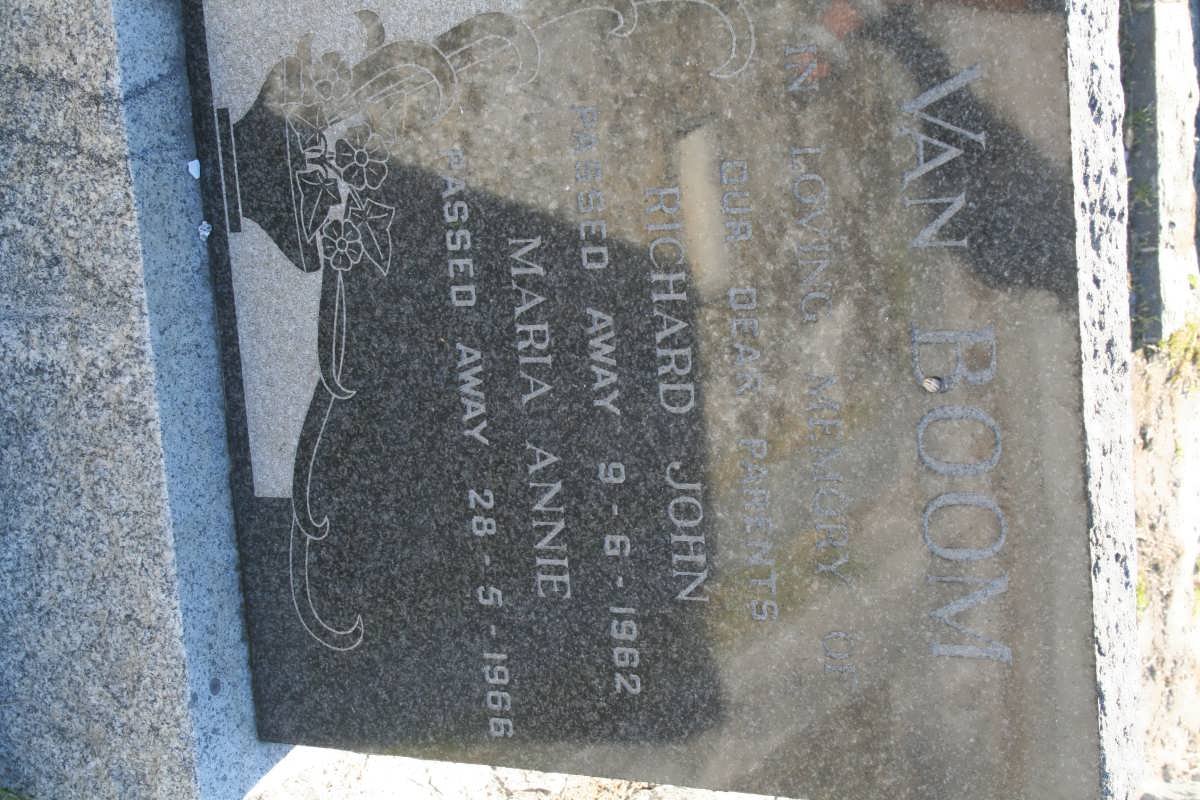 BOOM Richard John, von -1962 &amp; Maria Annie -1966