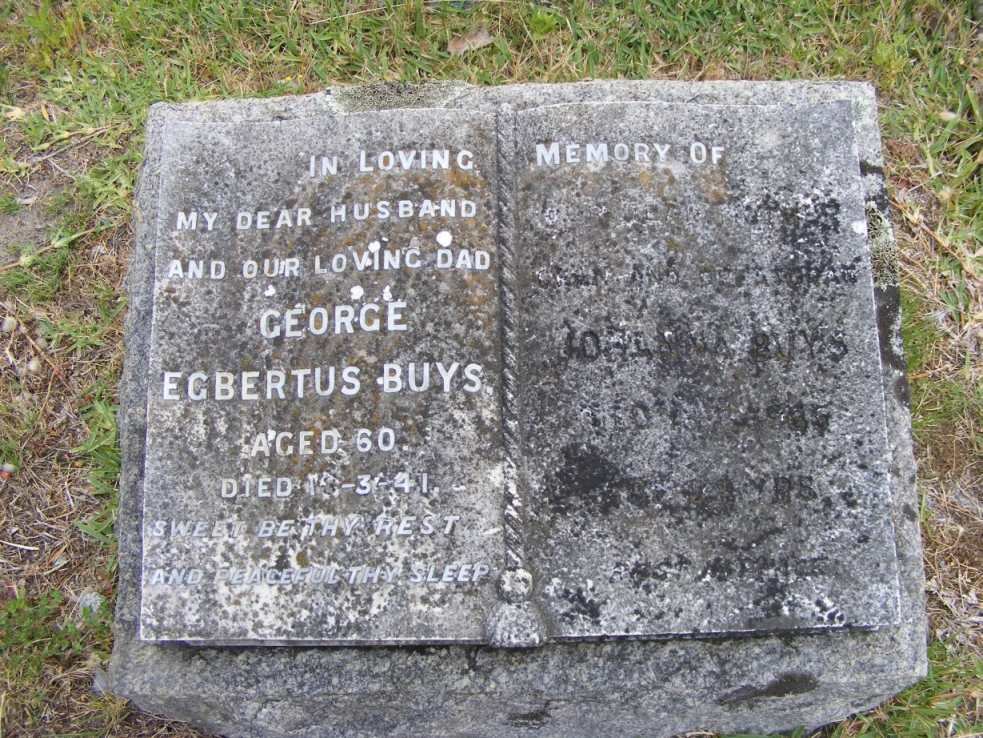 BUYS George Egbertus -1941 &amp; Johanna -1965