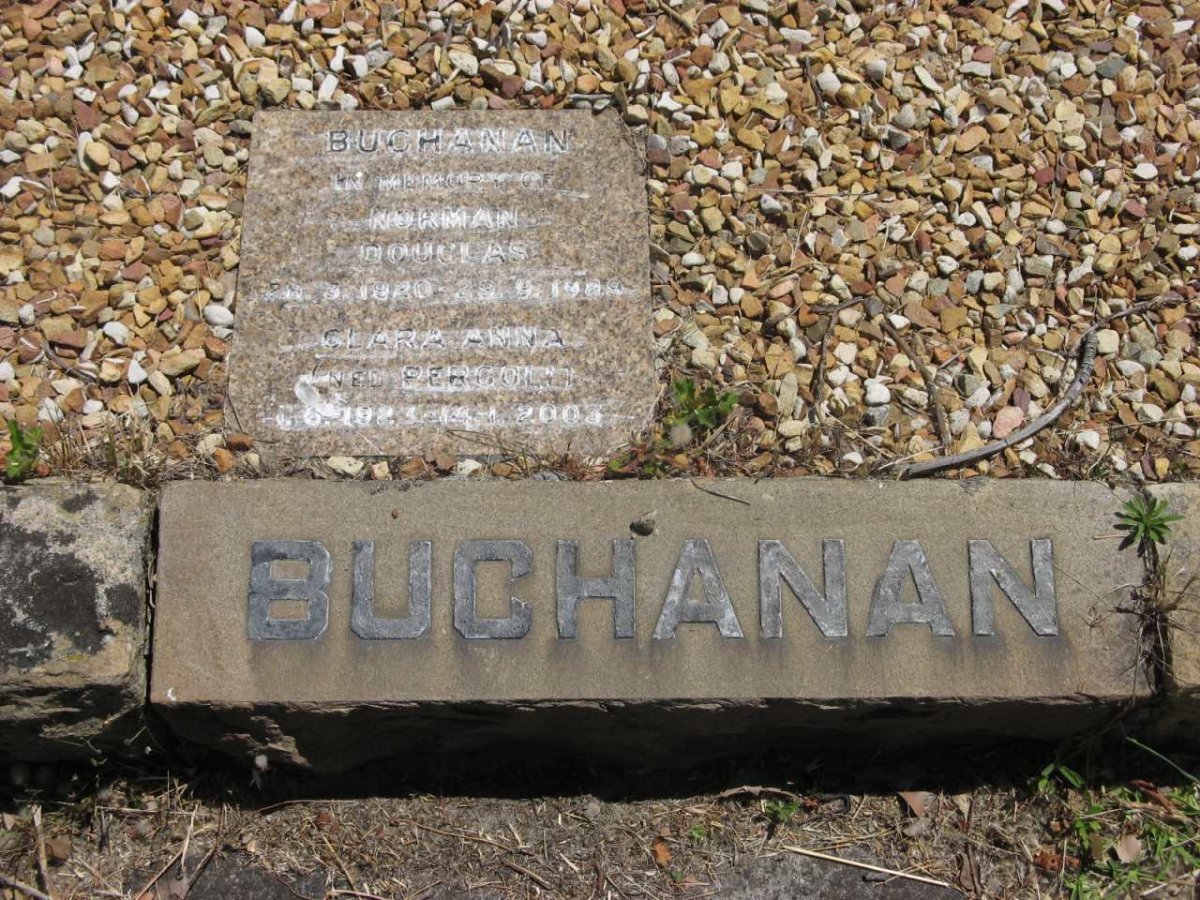 BUCHANAN Norman Douglas 1920-1989 &amp; Clara Anna PERGOLL 1923-2003