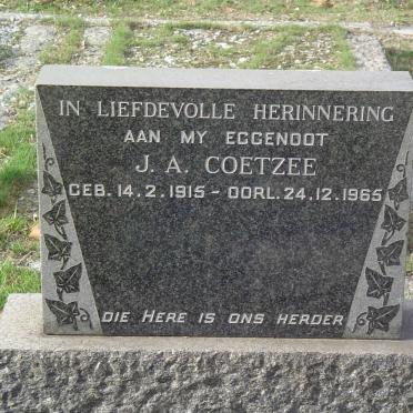 COETZEE J.A. 1915-1965