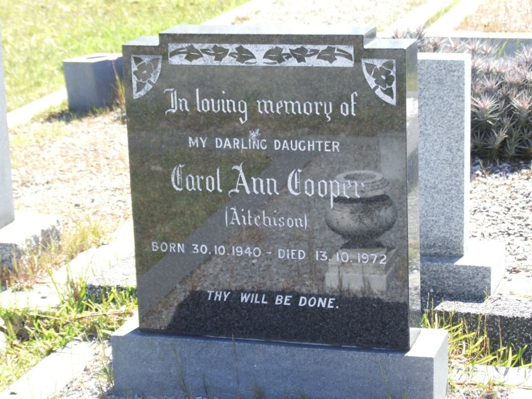 COOPER Carol Ann nee AITCHISON 1940-1972