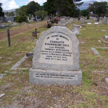 COLE Charlotte Gwendoline nee HOWARD 1899-1929