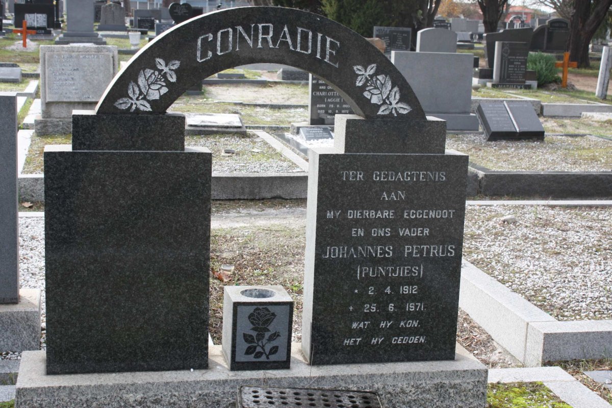 CONRADIE Johannes Petrus 1912-1971