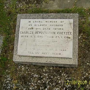COETZEE Charles Heydenrych 189?-196? &amp; Stella 1911-1995