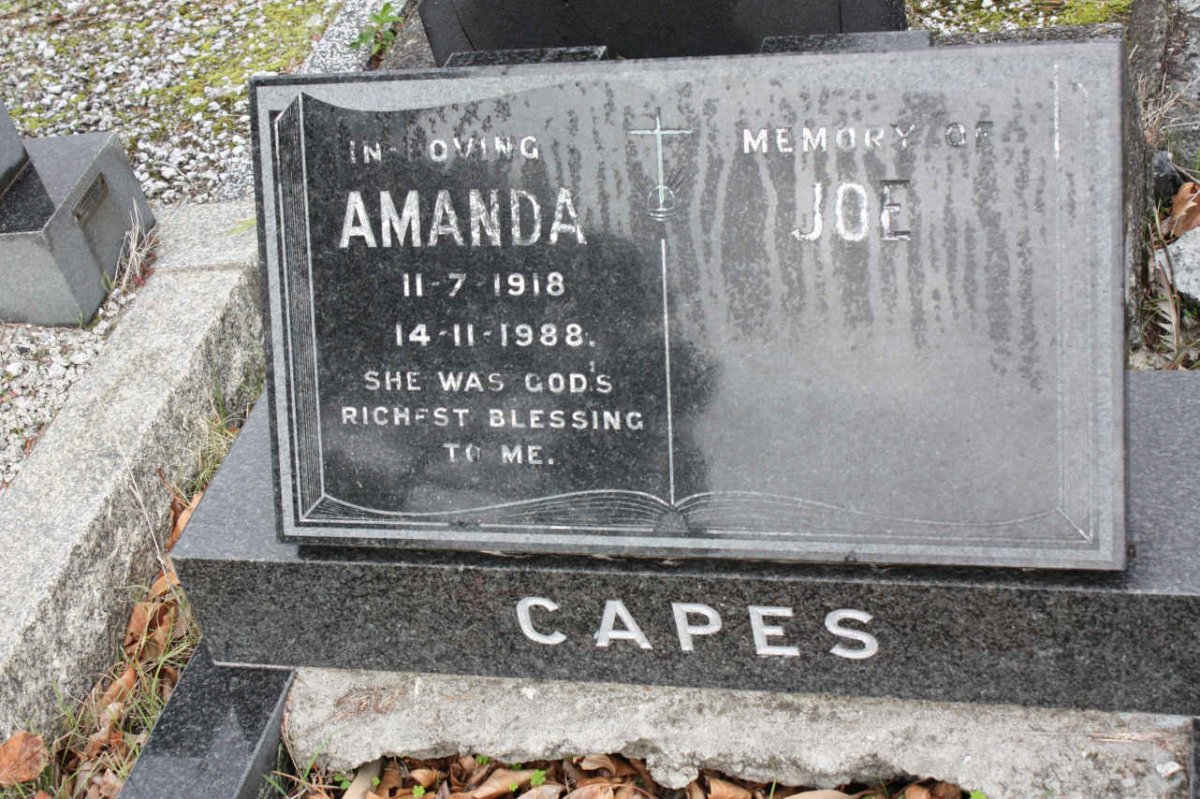 CAPES Joe ? &amp; Amanda 1918-1988
