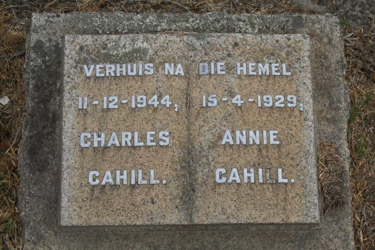CAHILL Charles -1944 &amp; Annie -1929