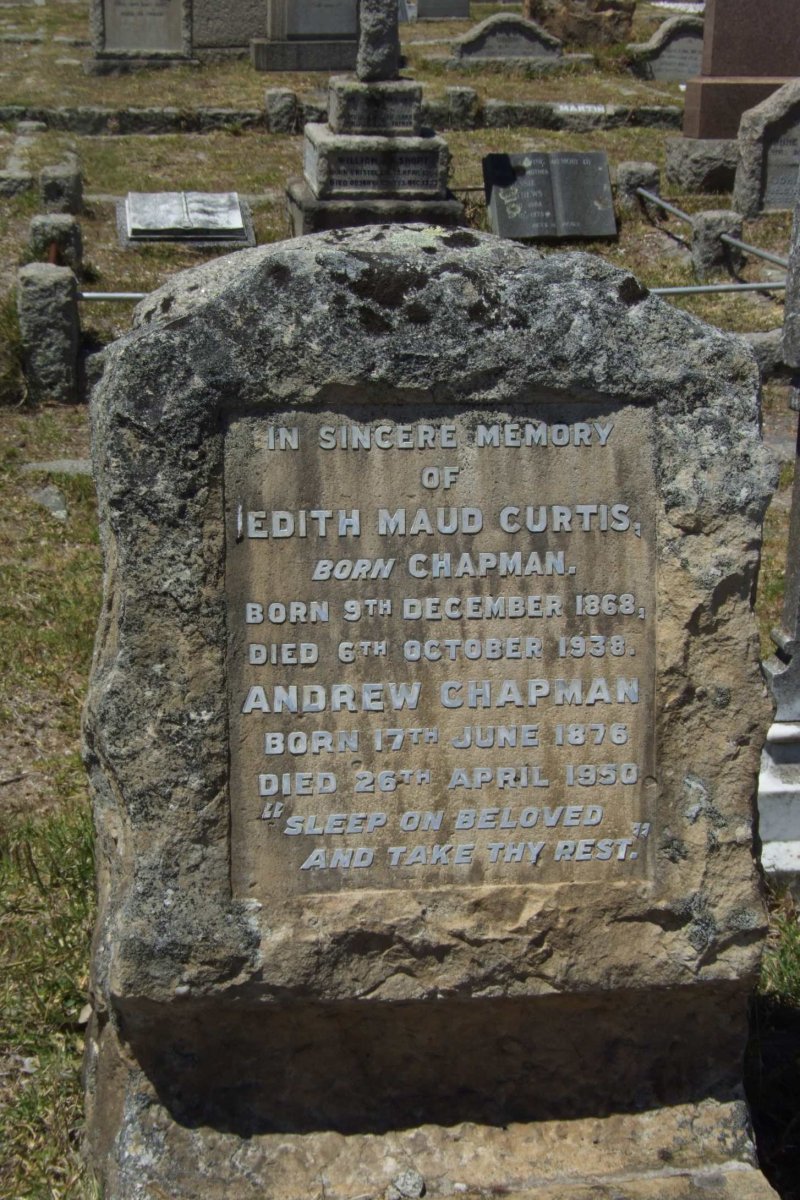 CHAPMAN Andrew 1876-1950 :: CURTIS Edith Maud nee CHAPMAN 1868-1938