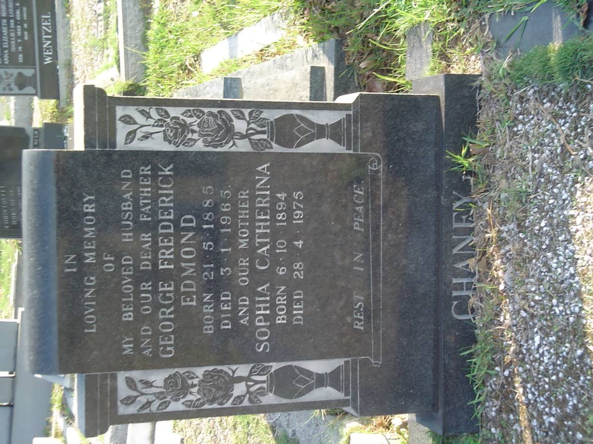 CHANEY George Frederick Edmond 1885-1965 &amp; Sophia Catherina 1894-1975