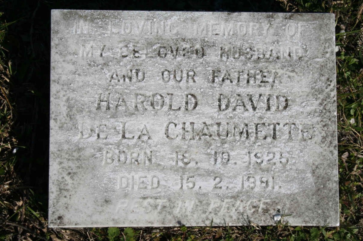 CHAUMETTE Harold David, de la 1925-1981