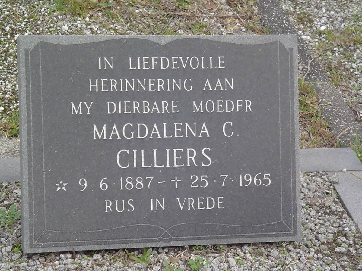 CILLIERS Magdalena C. 1887-1965