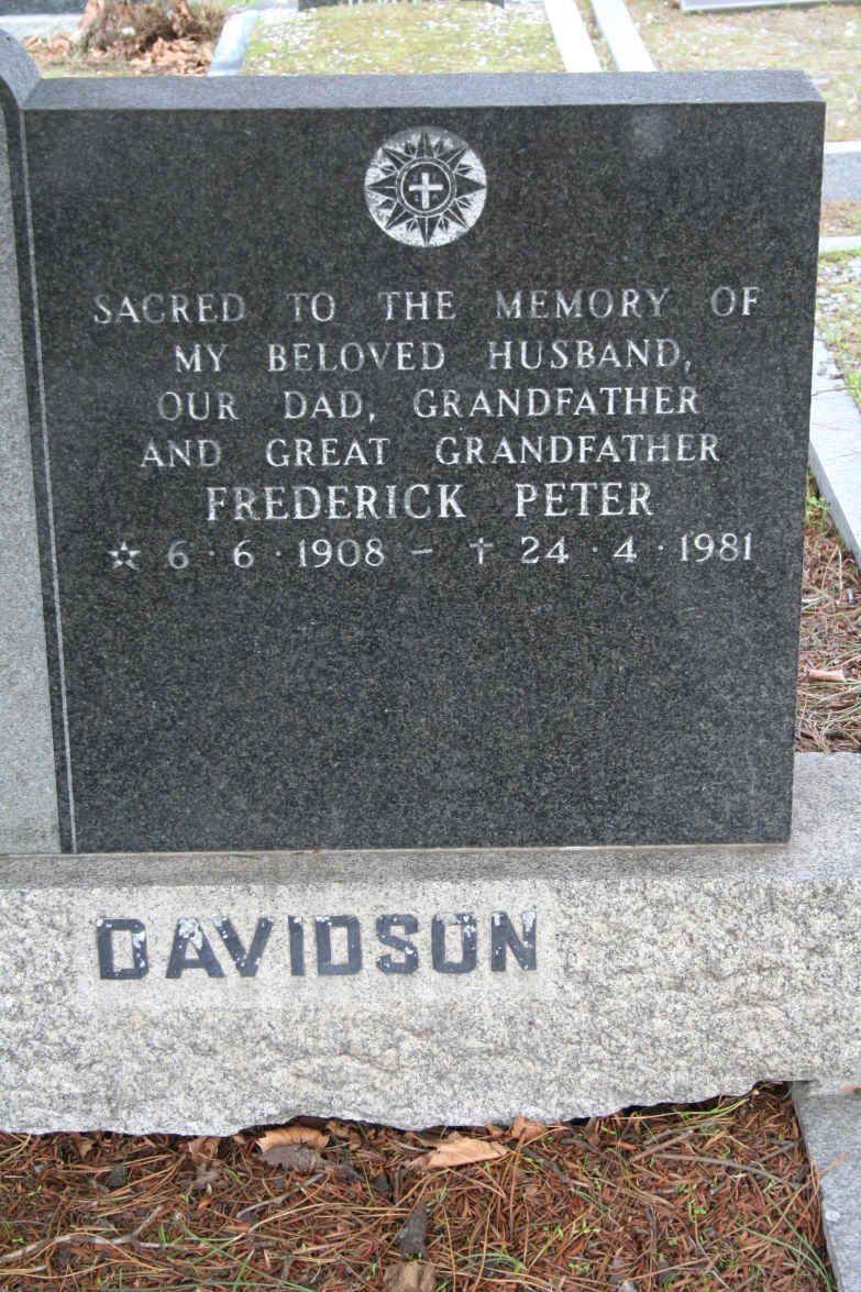 DAVIDSON Frederick Peter 1908-1981