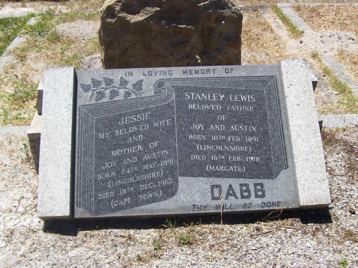 DABB Stanley Lewis 1891-1978 &amp; Jessie 1891-1962