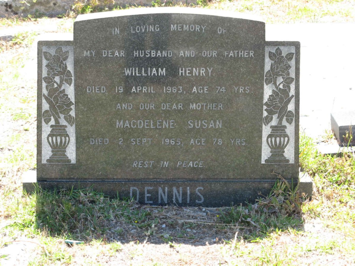 DENNIS William Henry -1963 &amp; Magdelene Susan -1965