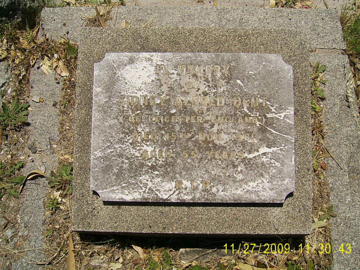 DENT Sidney Alfred -1961