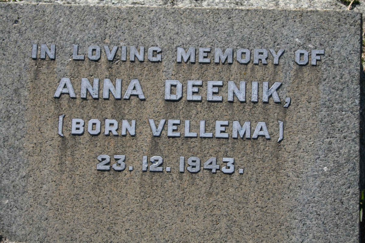 DEENIK Anna nee VELLEMA -1943