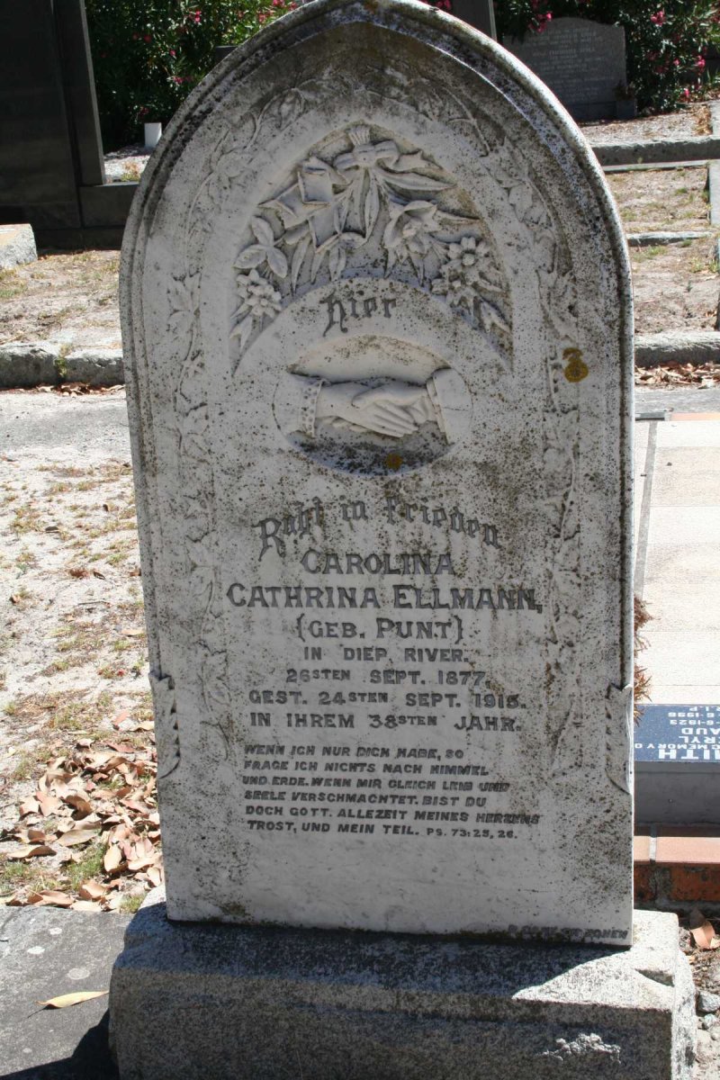 ELLMANN Carolina Cathrina nee PUNT 1877-1915