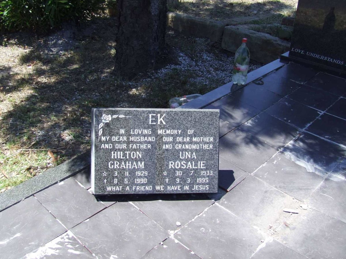 EK Hilton Graham 1929-1990 &amp; Una Rosalie 1933-1995
