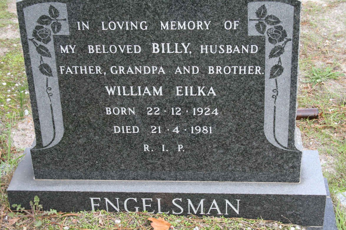 ENGELSMAN William Eilka 1924-1981