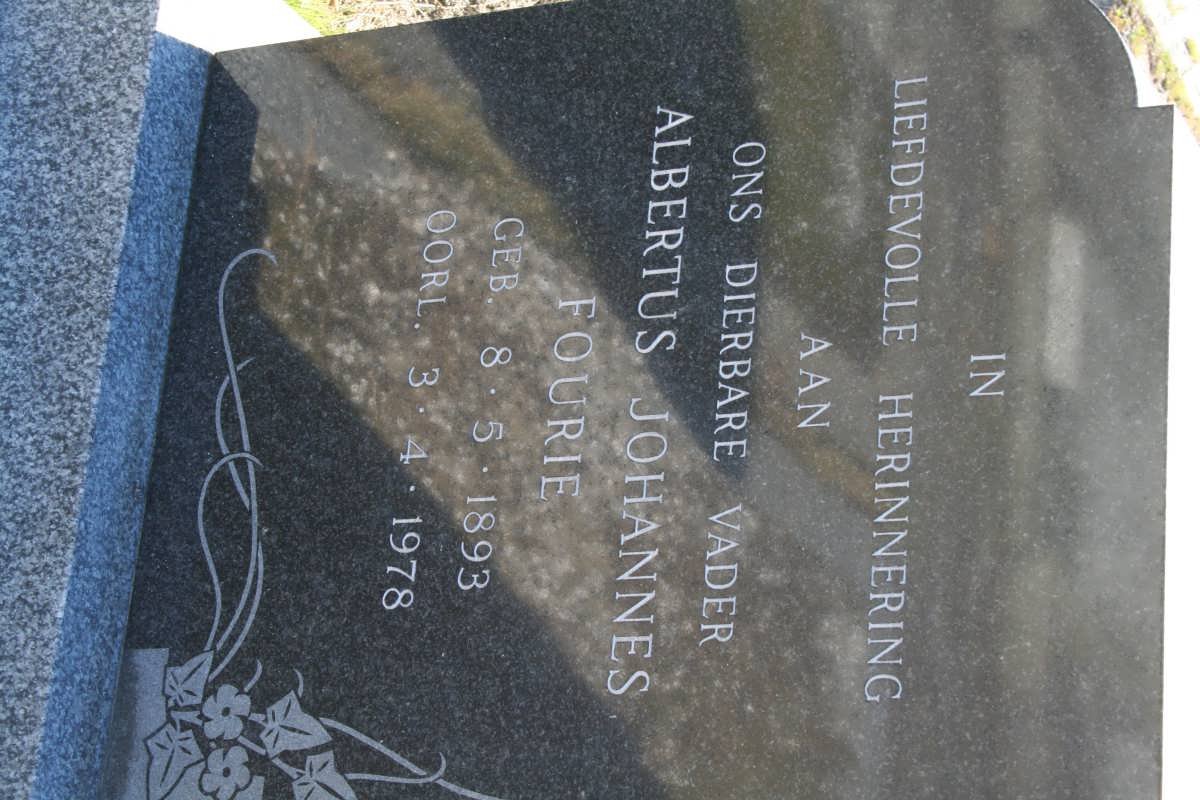 FOURIE Albertus Johannes 1893-1978