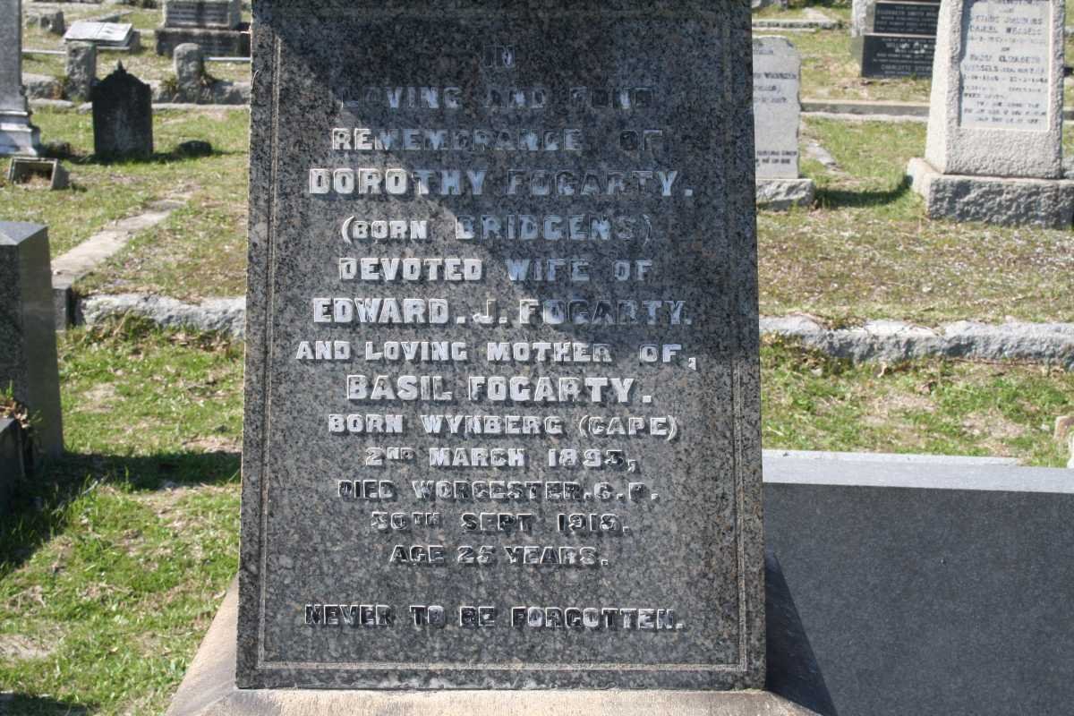FOGARTY Dorothy nee BRIDGENS 1893-1918