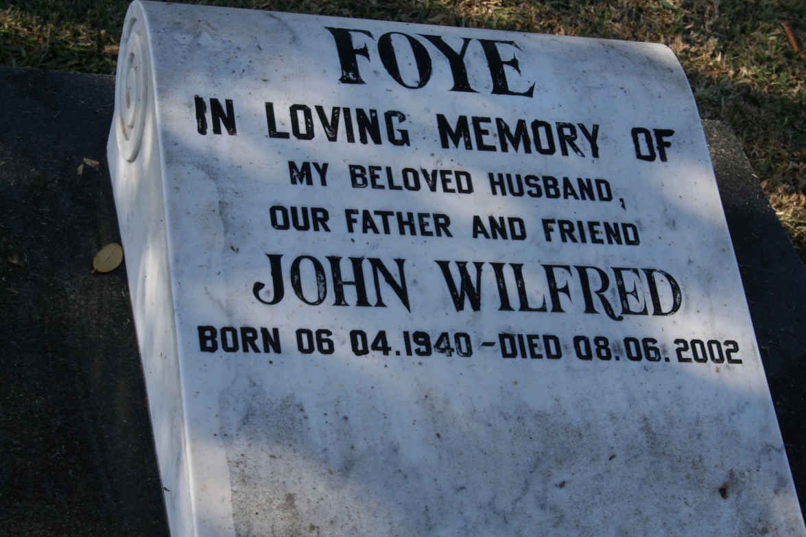 FOYE John Wilfred 1940-2002