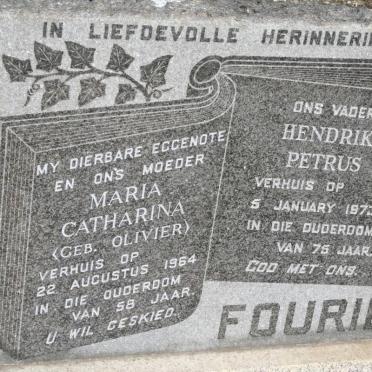 FOURIE Hendrik Petrus -1973 &amp; Maria Catharina OLIVIER -1964