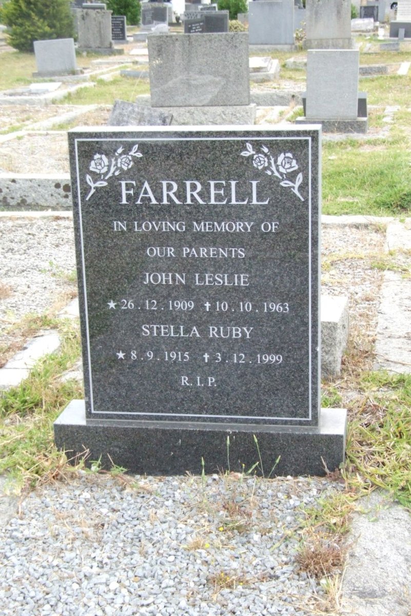 FARRELL John Leslie 1909-1963 &amp; Stella Ruby 1915-1999
